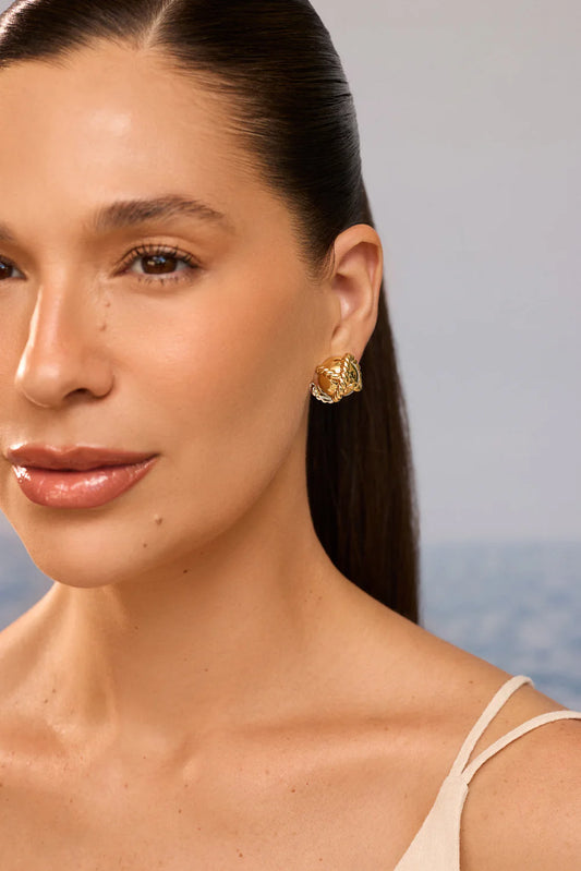 Laço Do Mar Bicolor Earring