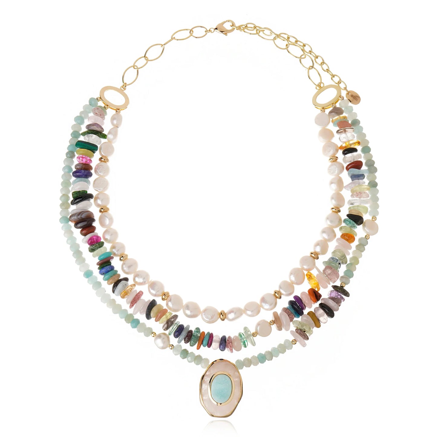 AFFECTION 3LAYER PENDANT - MULTI/AQUA