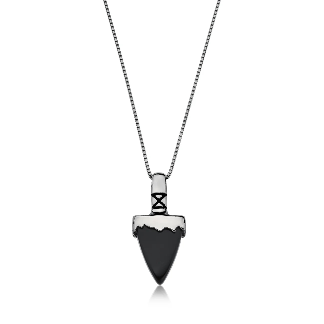The Obsidian Drift Necklace Silver