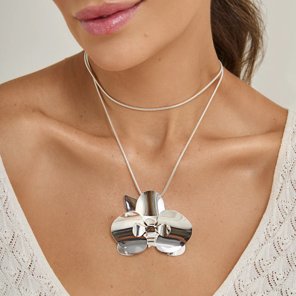 Orquídea Necklace Silver