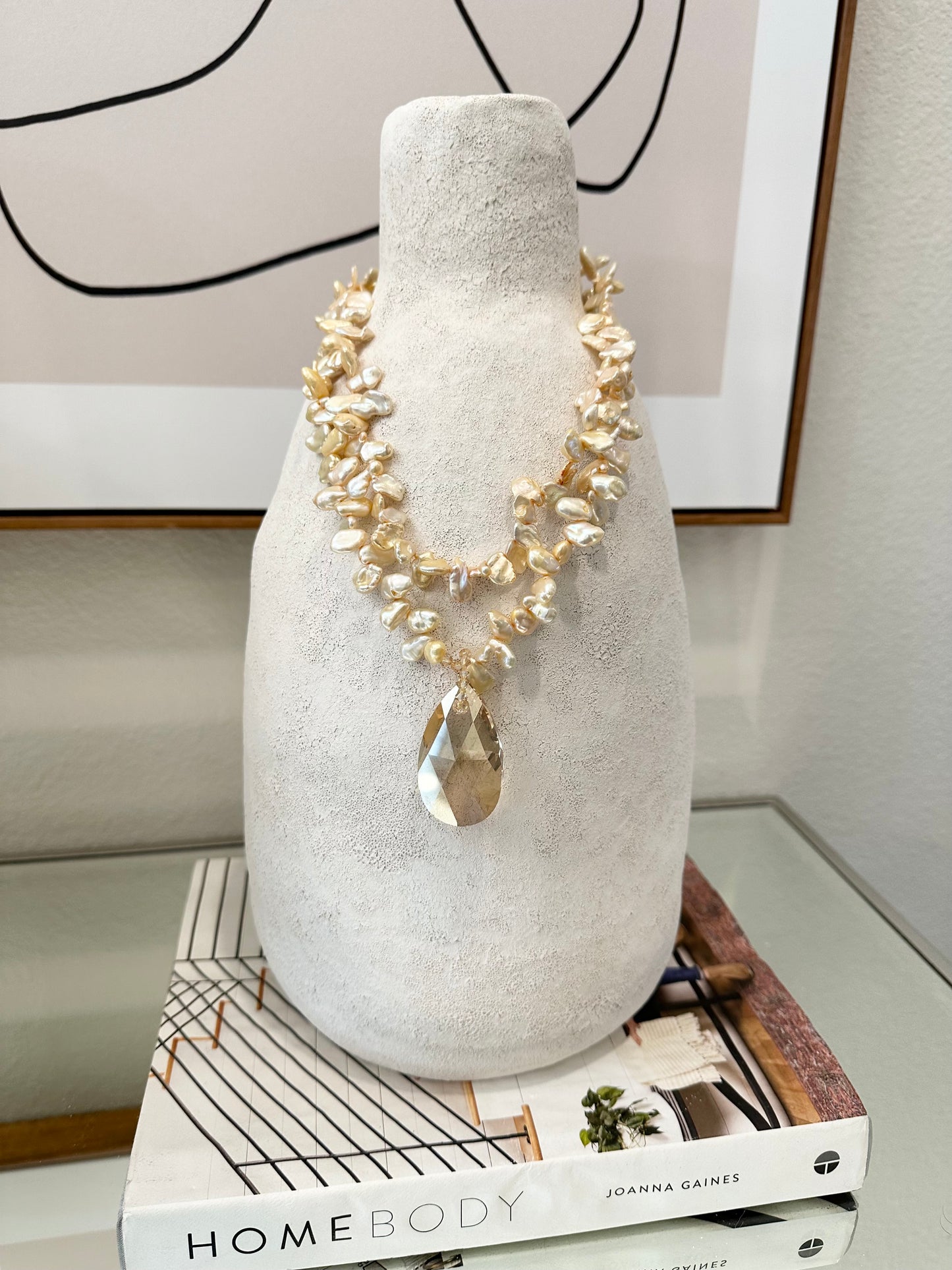 Vintage Goddess of Grace Pearl Necklace