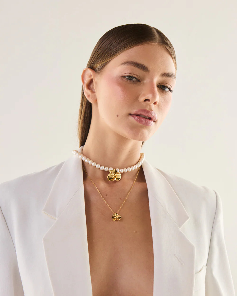 Orquideas Mabe Necklace Gold - Beack to Essence