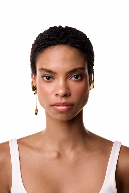 Dualis Earcuff - Silver & Clear Stone