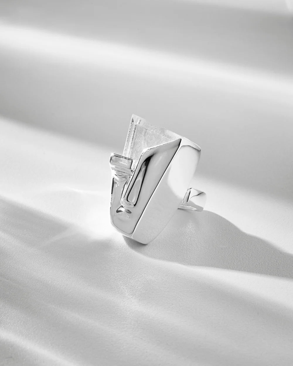 Face Ring Silver