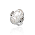 Aura Ring Clear Rhodium Plated