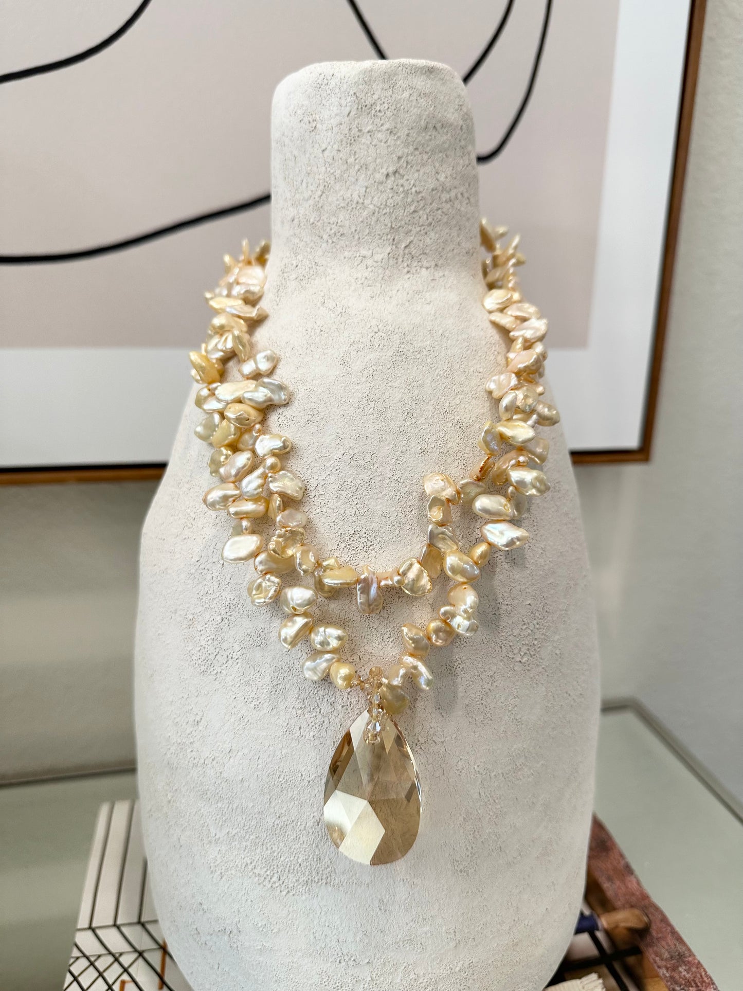 Vintage Goddess of Grace Pearl Necklace