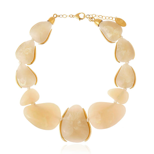 Organic Resin Concept Necklace - Sand