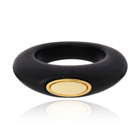 Max Resin Bangle - Black & Beige