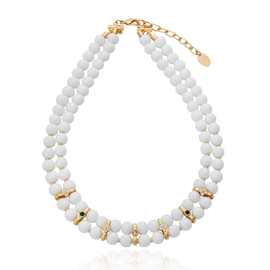 Palazzo Grassi Necklace White Agate