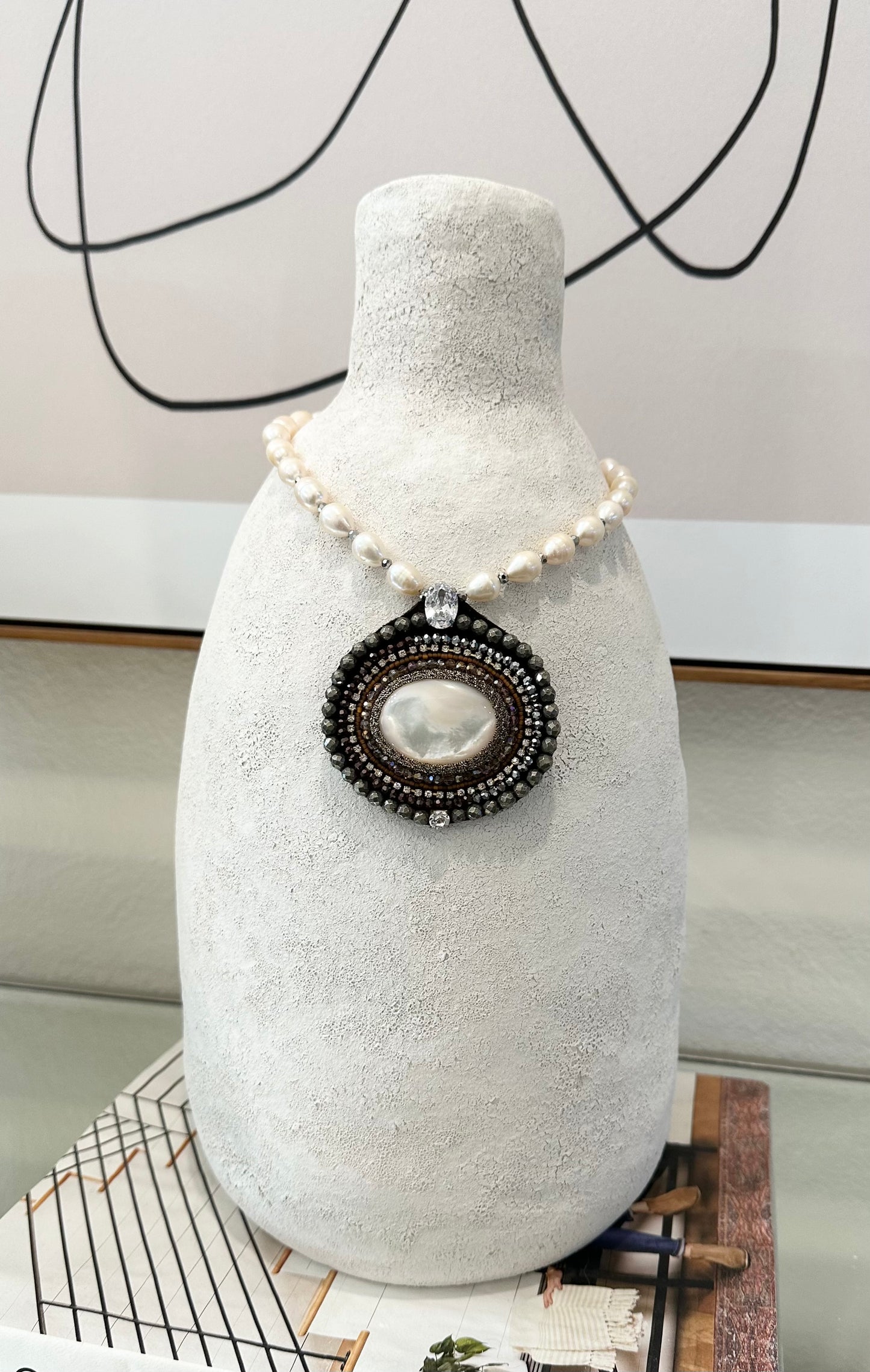 Majestic Mother of Pearl Vintage Necklace