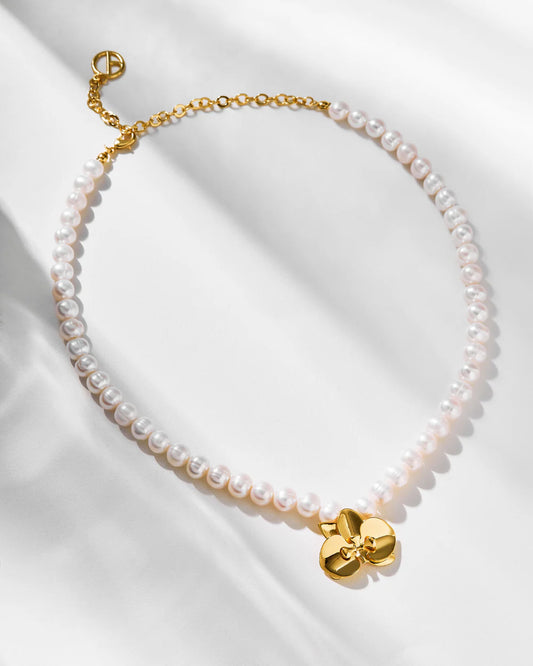 Orquideas Mabe Necklace Gold - Beack to Essence