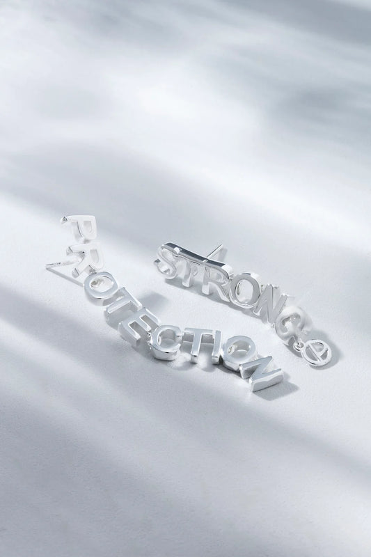 Strong Protection Earring Silver
