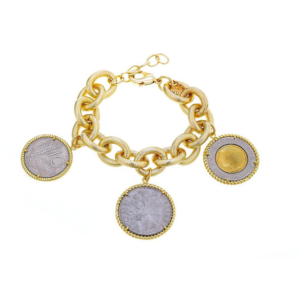 Madeleine 3 Coin Bracelet