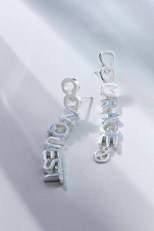 Courage Conquest Earring Silver