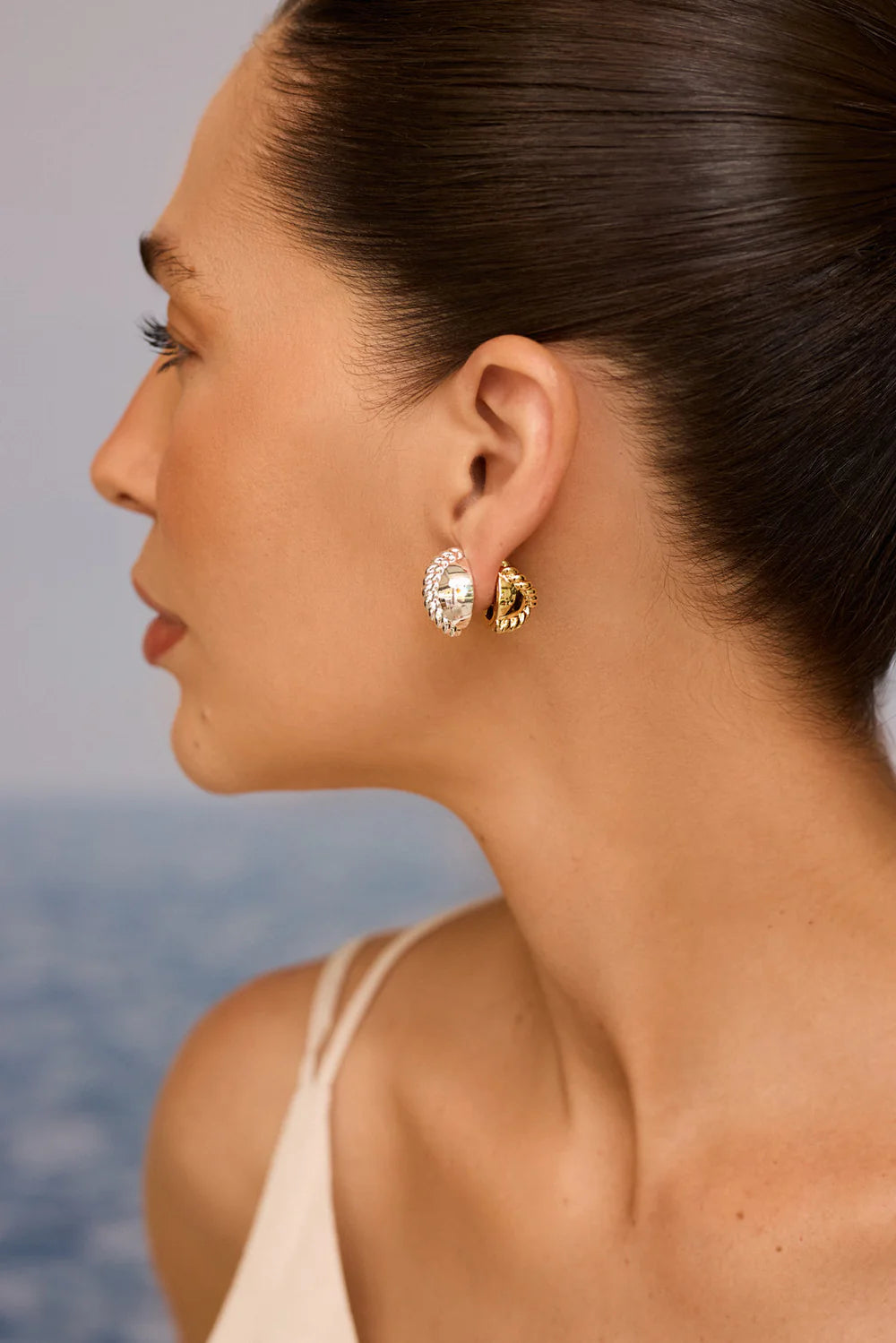 Laço Do Mar Bicolor Earring
