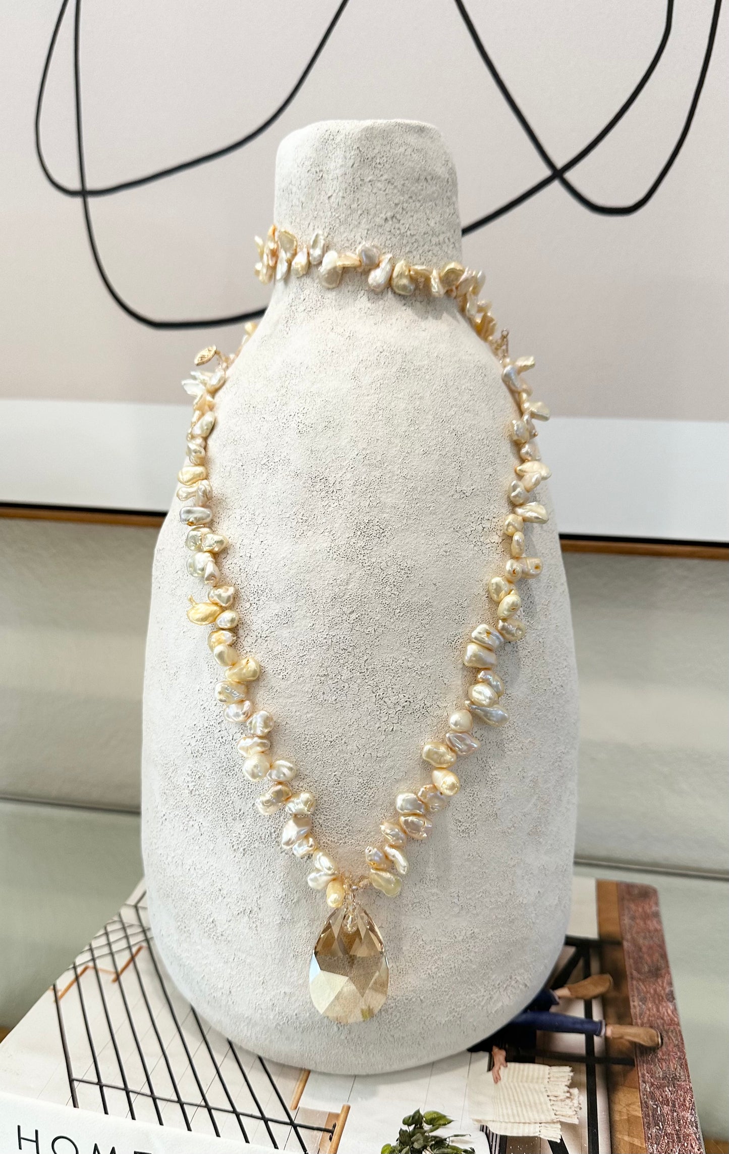 Vintage Goddess of Grace Pearl Necklace