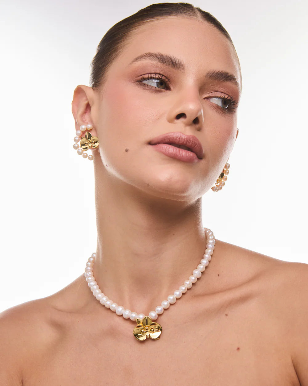 Orquideas Mabe Necklace Gold - Beack to Essence